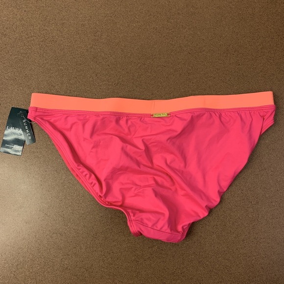 Lauren Ralph Lauren Other - Lauren Ralph Lauren Size 14 Pink Beach Club Banded Waist Bikini Bottoms NWT